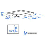 KOMPLEMENT Pull-out tray, white stained oak effect, 50x35 cm