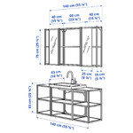 ENHET Bathroom, anthracite, 140x43x65 cm