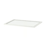 KOMPLEMENT Glass shelf, white, 75x58 cm