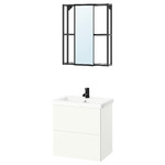 ENHET Bathroom, anthracite/white, 64x43x65 cm