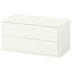 EKET Cabinet with 2 drawers, white, 70x35x35 cm