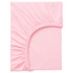 LEN Fitted sheet, pink, 80x130 cm