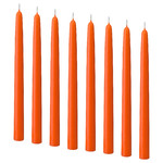 KLOKHET Unscented candle, orange, 25 cm, 8 pack