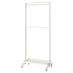MITTZON Frame w cstrs/clths rail/disp shlf, white, 85x205 cm