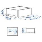 KOMPLEMENT Drawer, white stained oak effect, 50x35 cm