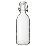 KORKEN Bottle with stopper, clear glass, 0.5 l