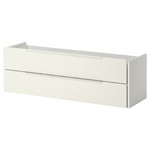 FJÄLKINGE Drawer unit with 2 drawers, white, 118 cm