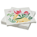 TJÄRLEK Paper napkin, patterned, 33x33 cm