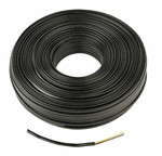 Flat Telephone Cable Stranded Wire 100m, black