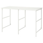 ENHET Countertop w supp side panels/legs, white/white laminate, 139x63.5x87.5 cm