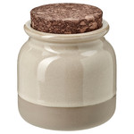 BRUGDHAJ Jar with lid, beige, 0.3 l