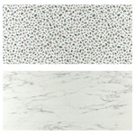LYSEKIL Wall panel, double sided white marble effect/terrazzo effect, 119.6x55 cm