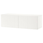 BESTÅ Shelf unit with doors, white, Sutterviken white, 120x42x38 cm