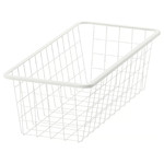 JONAXEL Wire basket, white, 25x51x15 cm