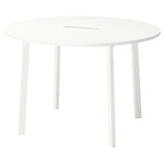 MITTZON Conference table, round/white, 120x75 cm