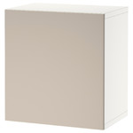 BESTÅ Shelf unit with door, white/Lappviken light grey-beige, 60x42x64 cm