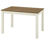 ÅLHULT Extendable table, beige/brown, 120/170x80 cm