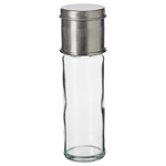 CITRONHAJ Spice mill, clear glass/stainless steel, 15 cm