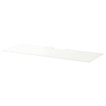 BESTÅ Top panel for TV, glass/white, 120x40 cm