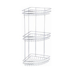 Shower Shelf Moon, 3 shelves, chrome