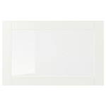 SINDVIK Glass door, white, clear glass, 60x38 cm