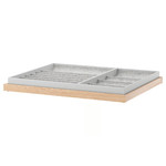 KOMPLEMENT Pull-out tray with insert, white stained oak effect, 75x58 cm