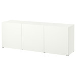 BESTÅ Storage combination with doors, white, Lappviken white, 180x42x65 cm