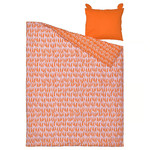 NATTHÄGER Duvet cover and pillowcase, orange/tiger, 150x200/50x60 cm
