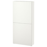 BESTÅ Wall cabinet with 2 doors, white/Lappviken white, 60x22x128 cm