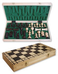 Wooden Chess Knights 5+