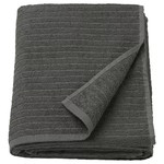 VÅGSJÖN Bath sheet, dark grey, 100x150 cm