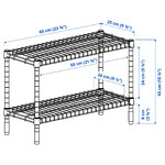 OMAR Shelving unit, galvanised, 60x25x40 cm