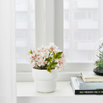 FÖRENLIG Plant pot, indoor/outdoor white, 9 cm