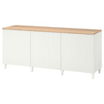 BESTÅ Storage combination with doors, white, Sutterviken/Kabbarp white, 180x42x76 cm