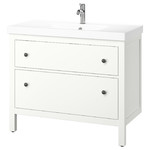 HEMNES / ORRSJÖN Wash-stnd w drawers/wash-basin/tap, white, 102x49x89 cm