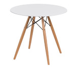 Table DTW 80cm, white/wood