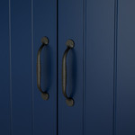 SKRUVBY Sideboard, black-blue, 120x38x90 cm