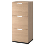 GALANT File cabinet, white stained oak veneer, 51x120 cm