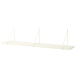 BERGSHULT / PERSHULT Wall shelf, white, white, 120x20 cm