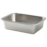 IKEA 365+ food container, rectangular/stainless steel, 15x6 cm