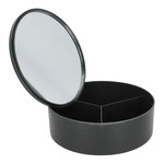 Mirror with Organizer for Cosmetics/Jewellery Bakul, black