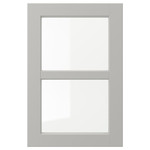 LERHYTTAN Glass door, light grey, 40x60 cm