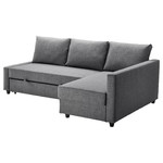 FRIHETEN Corner sofa-bed with storage, Skiftebo dark grey