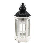 Wooden Lantern Gazebo 46 cm, white