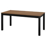 ÅLHULT Extendable table, black/brown, 170/220x80 cm