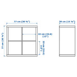 KALLAX Shelf unit with doors, white, 77x77 cm