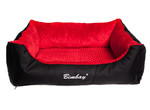 Bimbay Dog Couch Lair Cover Minky Size 2 80x65cm, black-red