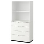 GALANT Storage combination with drawers, white, 80x160 cm