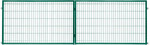 Double Swing Gate Steel 400 x 120 cm / 5 x 20 cm, galvanised, green