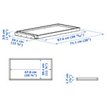 KOMPLEMENT Pull-out tray, white stained oak effect, 75x35 cm